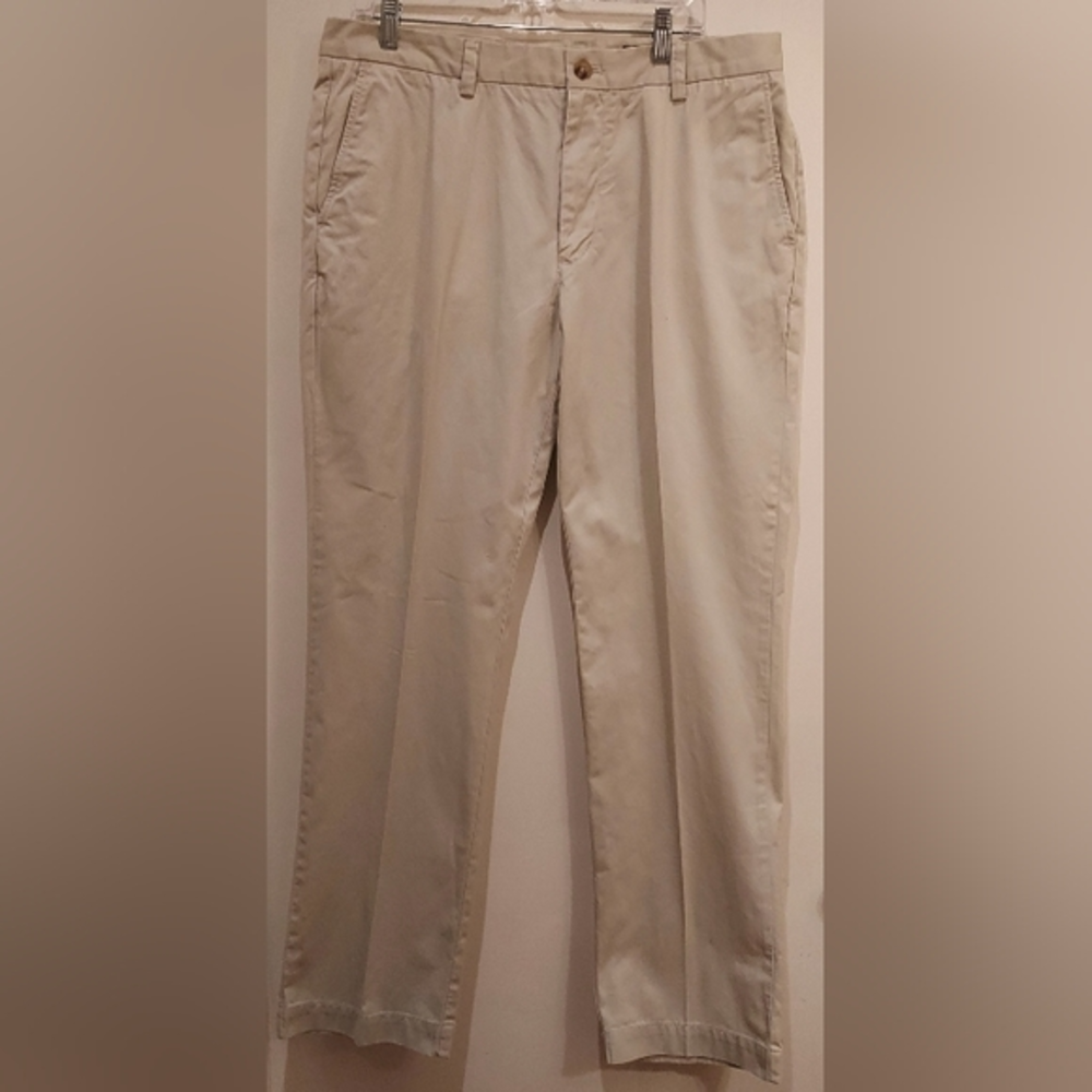 Vineyard Vines 36x31 (36x32 tag)Men's‎ Beige Flat Front Chino Preppy Pants